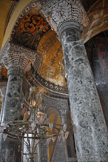 Columns inside the Ayasofya (Hagia Sofia)