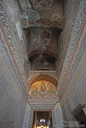 Mosaic above the exit of the Ayasofya (Hagia Sofia)