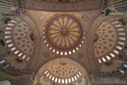 Roof cupolas of the Sultanahmet (Blue) Mosque
