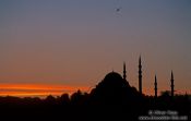 Travel photography:Silhouette of Süleymaniye mosque, Turkey