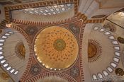 Travel photography:Roof cupolas inside the Süleymaniye Mosque, Turkey