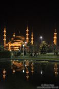 Travel photography:Sultanahmet (Blue) Mosque by night, Turkey