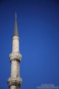Travel photography:Minaret of the Sultanahmet (Blue) Mosque, Turkey