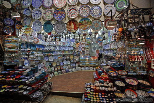 Ceramic shop at the Grand Basar in Istanbul