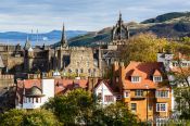 Travel photography:View of Edinburgh from the castle, United Kingdom