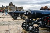 Travel photography:Cannons in Edinburgh castle, United Kingdom