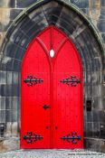 Travel photography:Edinburgh church door, United Kingdom