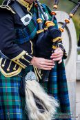 Travel photography:Edinburgh man playing the bagpipes, United Kingdom