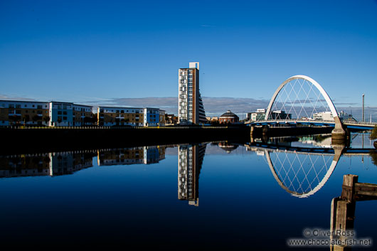River Clyde with bridge and the Clyde Arc