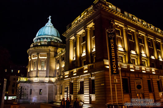 Glasgow`s Mitchell Library by night