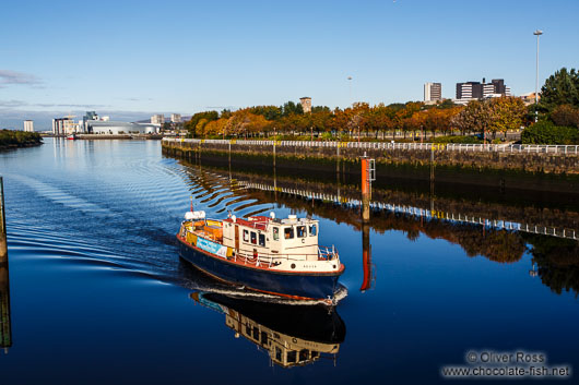 Boat on the River Clyde in Glasgow