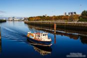 Travel photography:Boat on the River Clyde in Glasgow, United Kingdom
