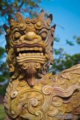Travel photography:Dog sculpture in Hue Citadel, Vietnam