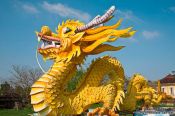 Travel photography:Giant dragon sculpture inside Hue Citadel, Vietnam