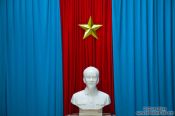 Travel photography:Hoh Chi Minh bust at My Son, Vietnam