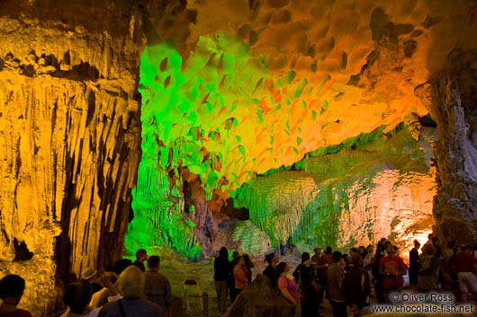 Inside Hang Sun Sot Cave in Halong Bay 