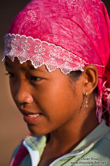 Muslim girl near Chau Doc 