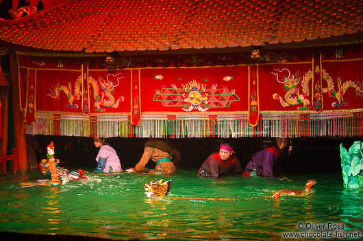 The people behind the puppets at Hanoi´s Water Puppet Theatre 
