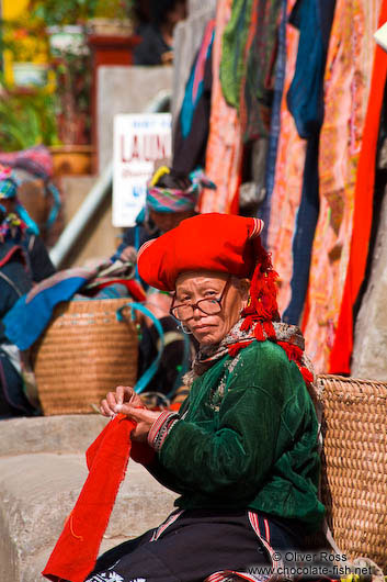 Red Dzao woman in Sapa