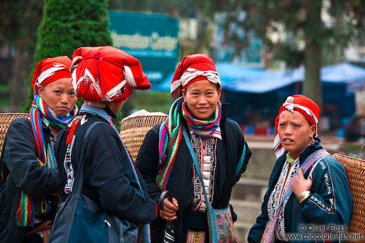 Red Dzao women in Sapa