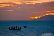 Travel photography:Sunset over the ocean at Mui Ne, Vietnam