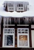 Travel photography:Icicles out side a window, Germany