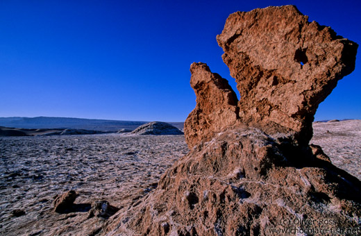 Bizarre structures gave the name to the Valle de la Luna (Valley of the moon) near San Pedro de Atacama