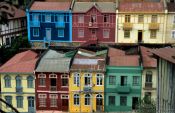 Travel photography:Old houses in Valparaiso, Chile